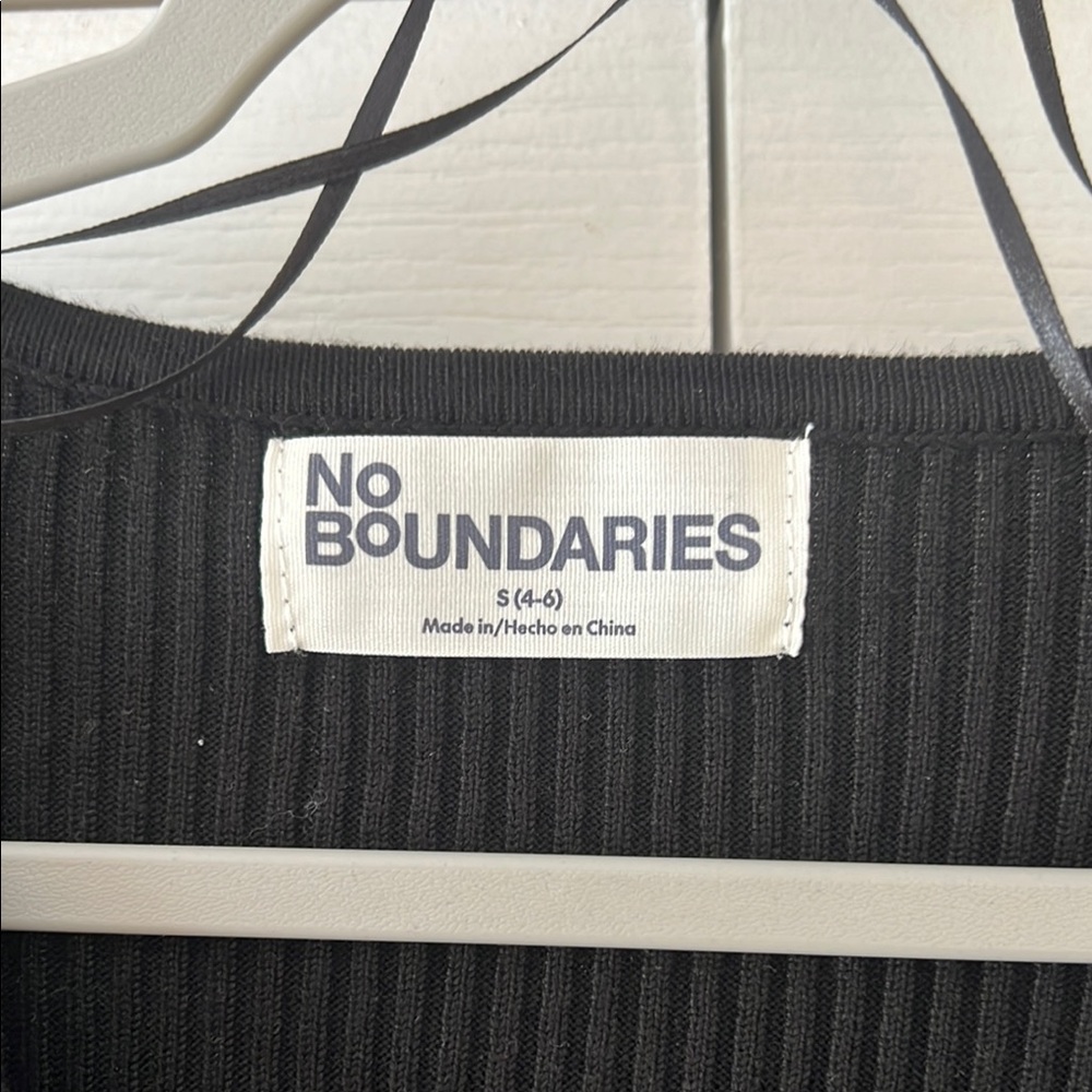 No Boundaries Black Cardigan with Sparkle Details - Picture 2 of 4